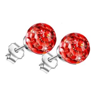 Stylish Balls Earrings Rainbow Cubic Zirconia Studs Earrings for Trendy Women Unique Fashion Statement