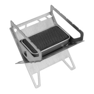 [cheerfulhigh]Stainless Steel Mini Folding Stove Portable Charcoal Aromatherapy Stove Wood Burning Camp Stove Outdoor Camping Gear
