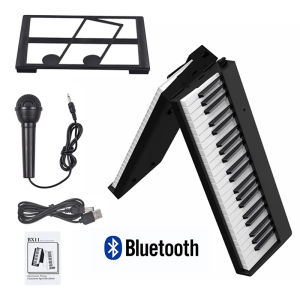 เปียโนไฟฟ้า เปียโนไฟฟ้าอัจฉริยะ 61/88 คีย์ เปียโนพับได้ Full Size Portable Piano Keyboard เหมาะสำหรับผู้เริ่มBP-887