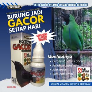 VITAMIN BURUNG BERKICAU EXTRA GACOR KENARI MURAI BATU KACER COCAK IJO TETES KE MAKANAN BURUNG DAN MINUMAN