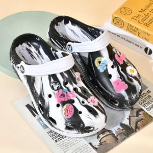 classic graphic tie dye clog sandals slips on for men and women slippers with jibbitz