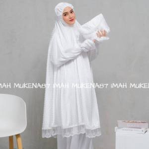 Mukena Stelan Berlengan SUTRA URAGIRI premium Mukenah Umroh Haji Renda Mewah Jumbo