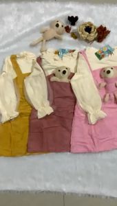 Realpict Dress Import Premium Anak Perempuan Free Boneka Usia 1 Sampai 4 Tahun / Dress Terbaru Anak Perempuan / Dress Bayi / Dress Murah Mewah