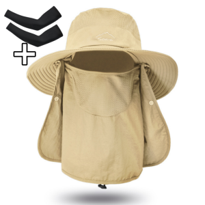 Fisherman hat 360° Anti-UV Sun Visor Summer Protective Cap Big Brimmed for Outdoor Climbing/Cycling/Fishing Camouflage or Solid Color Cap