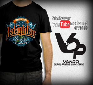 KAOS DAKWAH ISTIGHFAR/ KAOS DISTRO PRIA KEREN MUSLIM