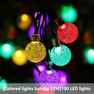 （BUY 1 GET 1 FREE）12M/100Led Solar led lights outdoor waterproof Xmas Original Promo Fairy christmas lights decorations for home Wedding Party Garden lights bulb