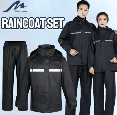 Raincoat rubber Makapal Kapote popular waterproof raincoat with trousers.