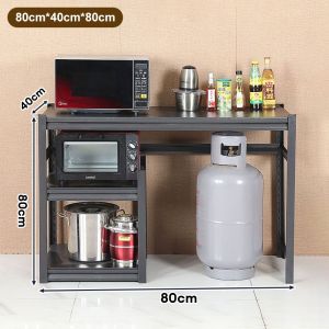 BMZAR Heavy Duty All Metal Gas Tank Holder Gas Stove Stand Rack Kitchen Rack Microwave Oven Rack Kitchen Workbench Gas Rack