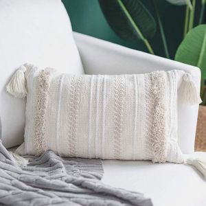 BEandBA Decorative Bedroom Boho Tassel Bohemian Woven Throw Pillow Pillow Shell Cushion Cover Pillowcase