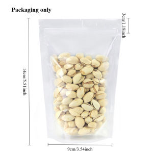 50pcs Full Clear Stand Up Pouch Plastic Packaging Bag Pouch Resealable Transparent