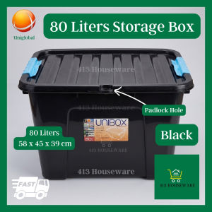 80 Liters Unibox Storage Box Multipurpose Crate Lagayan Cabinet Megabox Sudlanan ng damit gamit og pagkain 9832