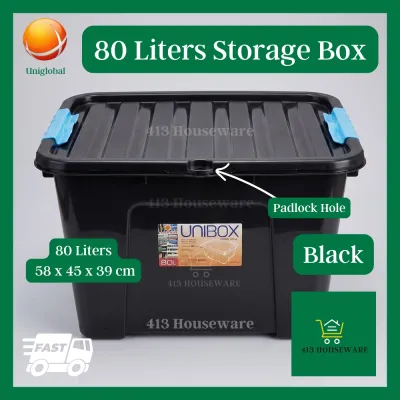80 Liters Unibox Storage Box Multipurpose Crate Lagayan Cabinet Megabox Sudlanan ng damit gamit og pagkain 9832