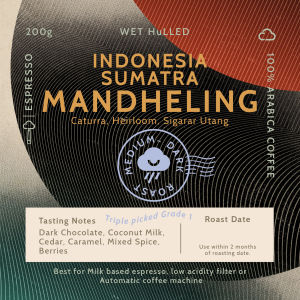 Cumulo Coffee - Single Origin Indonesia Sumatra Mandheling | Coffee Beans | Medium-Dark Roast | Espresso | Dark Chocolate Coconut Milk Cedar Caramel Mixed Spice Berries