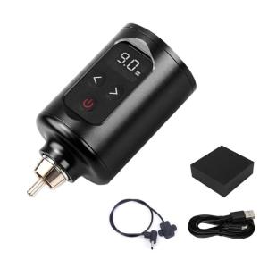 TROMEE Wireless Tattoo Power Supply 4.2V-12V with Adjustable Digital Display 1400mAh RCA Interface for Mini Rocket Tattoo Pen Battery