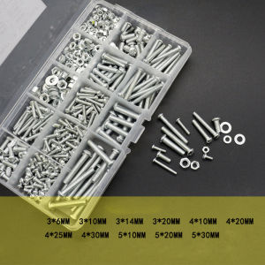 Bộ 500g Bu Lông Đai Ốc M3 M4 M5 Kèm Hộp Đựng Tiện Dụng