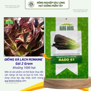 Hạt giống Xà Lách Romaine Tím Rado 61 (2g~1000 hạt) dễ trồng giàu dinh dưỡng sinh trưởng khỏe