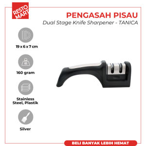 Pengasah Pisau / Dual Stage Knife Sharpener TANICA Stainless Steel (1514238) (F10)