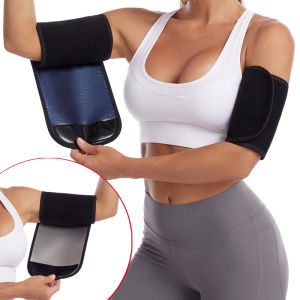 JHHB 2 Pieces Sauna Arm Sweat Belt Women Slimming Fat Burner Shaper Wrap Hot Thermo Adjustable Arms Trimmer Workout Corset