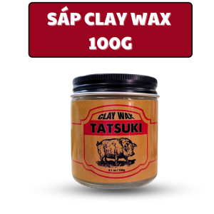Sáp wax tạo kiểu tóc Con Heo Hồng TATSUKI clay wax  Lọ thủy tinh cao cấp  100g.