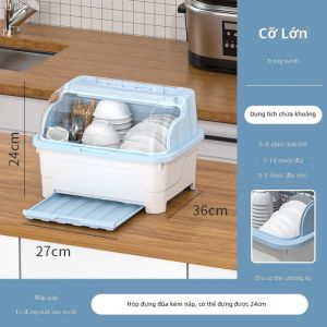 Tủ Đựng Chén Dĩa Có Nắp Chống Bụi Dung Tích Lớn Nhựa Cao Cấp