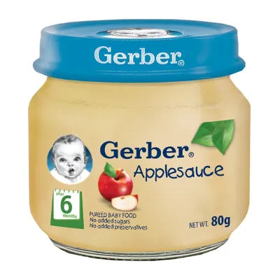 Gerber 1st Foods Applesauce Jar Puree Baby Food 80G - From 6 Months