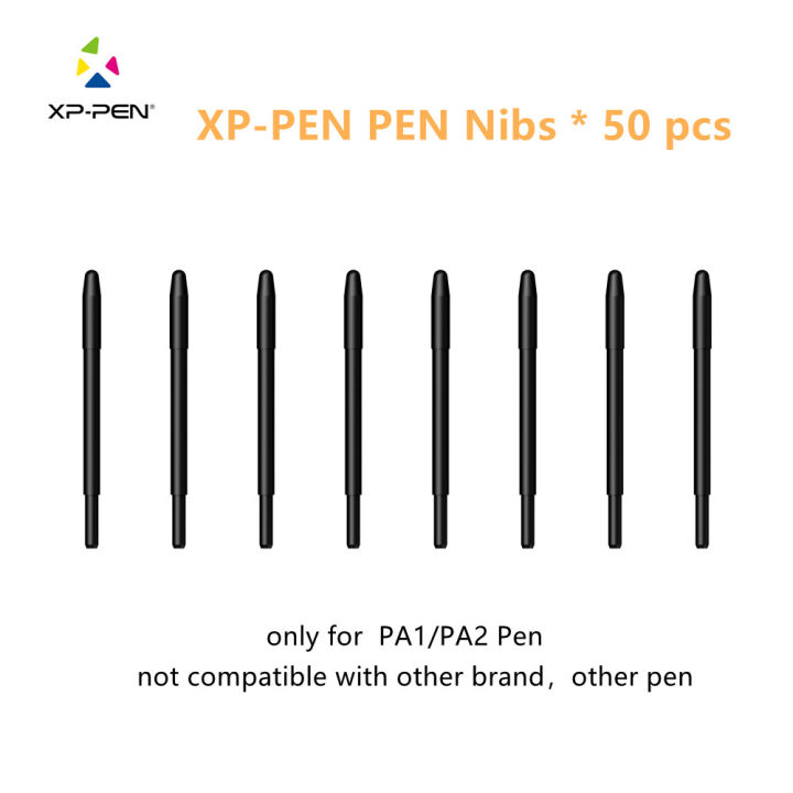 Vostoktech 20-Pack Passive Pen Nibs Replacement For XP-Pen Artist & Deco Pro Tablets (Black)