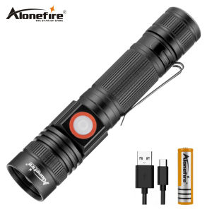 Alonefire X003 LED Flashlight XML-T6 3 Mode Zoomable Usb Torch Suitable Outdoor Camping Lights 1000 Lumens Mini 18650 Torch