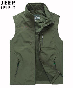 Áo Gi-lê Nam JEEP SPIRIT Áo Ba Lỗ Công Sở Mỏng Không Tay Nhiều Túi Thể Thao Ngoài Trời