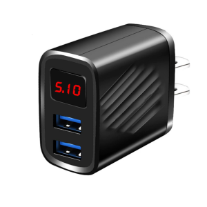 อะแดปเตอร์ชาร์จ USB คู่80W ชาร์จเร็ว Led แสดงผลดิจิตอลอะแดปเตอร์ค่าโทรศัพท์สำหรับผนังโทรศัพท์