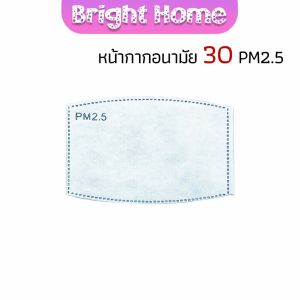 แผ่นกรองหน้ากาก PM2.5 ถ่านกัมมันต์รูปโค้ง 5 ชั้น กรองฝุ่น เชื้อโรค  Mask filter