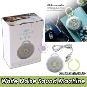 Yogasleep Hushh Portable White Noise Sound Machine For Baby 3 Soothing Natural Sounds With Volume Control Compact Size Noise Canceling For Sleep Aid Office Privacy & Meditation with Free Gift