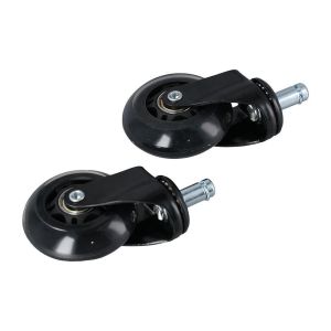2PCS-Office Chair Wheels รุ่นกันพื้นเป็นรอย ล้อยางคุณภาพสูง หมุนลื่น ทนทาน เหมาะสำหรับพื้นไม้ พื้นกระเบื้อง และพื้นพีวีซ