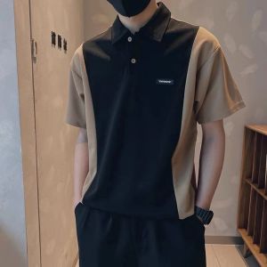 Summer POLO Shirt Mens Short-sleeved Ins Tide Brand Lapel T-shirt Casual Loose 2022 New Korean Version of The Trend Top