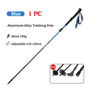 MAP BROTHER M3030 Lightweight Folding Quick Lock Trekking Pole Hiking Trail Running Walking Stick Aluminum Alloy Adjustable 110-130CM