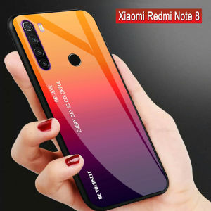 Xiaomi Redmi Note 8 - Softcase Glass Kaca - Colour Full - S27 - Casing Hp - Pelindung hp-Case Handphone-Softcase Glass Kaca Xiaomi Redmi Note 8