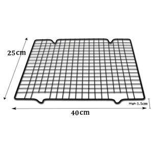 Cooling Rack Stainless Steel For Baking Non-Stick Rack Bread Pizza Drying Stand Holder Barbecue Net Ultra Thick Grid Design Home Kitchen Utensils Bakeware Baking Tools