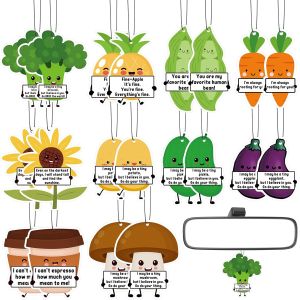 30 Pcs Positive Car Air Fresheners Bulk Employee Appreciation Gift Funny Car Hanging Ornament Scented Incense Chip Dietician Appreciation Gifts for Driver Staff Teacher Nurse Team 10 Styles