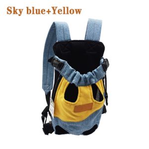 Pet Carrier Backpack Front Carry Bag Canvas Portable Outdoor Travel Small Dog Cat Breathable Handsfree