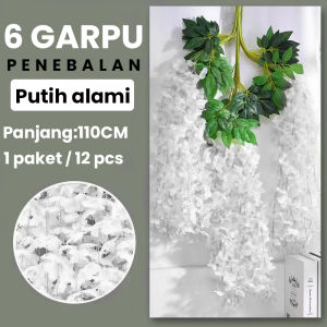 12 Buah 110Cm/Potong Buatan Palsu Wisteria Vine Ratta Menggantung Karangan Bunga Sutra Tali Bunga Rumah Pesta Pernikahan Dekorasi