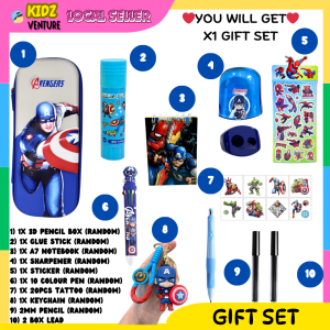 (READY STOCK) 10 in 1 Set Alat Tulis Hadiah Cinnamoroll Cartoon Cute Gift Set Kids Birthday Present Stationery 儿童学生文具套装