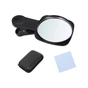 Shatterproof Smartphone Rear Camera Selfie Mirror Clip With Cleaning Cloth and Portable Carrying Pouch Photography Tool