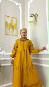 Gamis Longdress Susun Busui Ziper Kerah Korea Gamis Busui Gamis Daily S