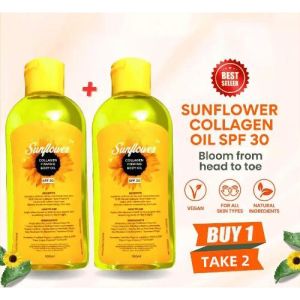 BUY1TAKE2 BONITA Body Oil Set Sunflower Collagen Firming + Himalayan Pink Salt SPF30 Moisturizing
