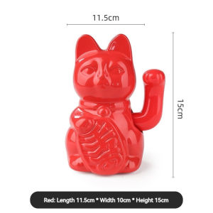 Ceramic minimalist Japanese lucky cat cash register counter store opening lucky cat figurine automatic waving colorful lucky cat