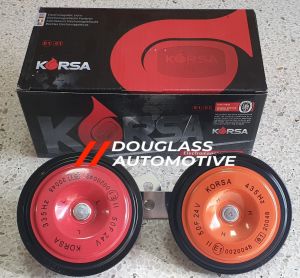 KORSA Twin Horn disc type 50F 12V and 24V (WITH OPTIONAL: RELAY SOCKET AND AUTOWIRE)