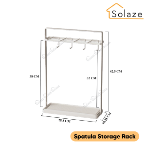 Solaze Carbon Steel Kitchen Storage Hooks Shelf Adjustable Hanging Utensil Rack Holder
