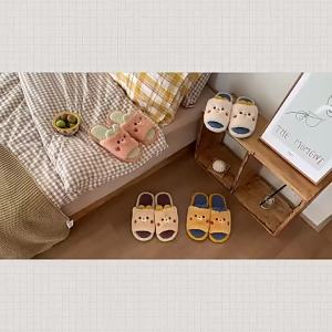 Xixitiao hoạt hình dễ thương thời trang mới đến phong cách nữ tính Dép bông ấm áp nội thất nhà nữ mùa đông Dép bông