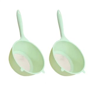 FFBH 2Pcs Rice Strainer Spoon Fine Mesh Colander for Washing Rice Draining Vegetables Filtering Tea Leaves Kitchen Tool P9M4Y