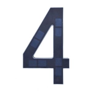 VOPPER No Wiring Solar Lighted House Numbers Light 6.7IN Waterproof LED Address Numbers Signs Address Sign Illuminated Exterior LED House Number Plaque Yard