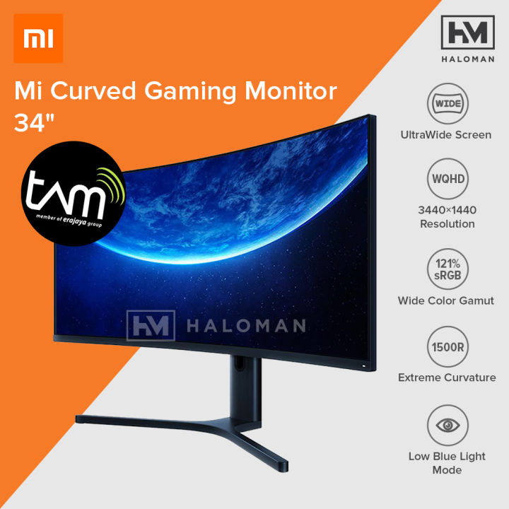 XIAOMI Ultra Wide Curved Gaming Monitor 1440P 144Hz Free-Sync 34
